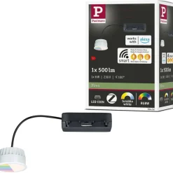 Upotettava LED-moduuli Paulmann Coin RGBW, 50mm, 6W, 500lm, 230V, himmennettävä, 2200-6500K, satiini
