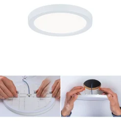 Upotettava LED-paneeli Paulmann VariFit Areo, IP44, Ø11.8cm, 6.5W, 4000K, valkoinen