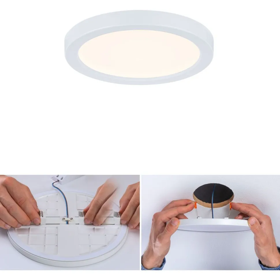 Upotettava LED-paneeli Paulmann VariFit Areo, IP44, Ø11.8cm, 6.5W, 4000K, valkoinen