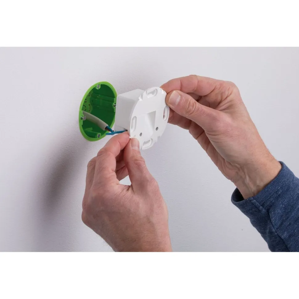 Upotettava LED-seinävalaisin liike- ja hämärätunnistimella Paulmann, Ø78mm, 2.7W, 65lm, 2700K, valkoinen