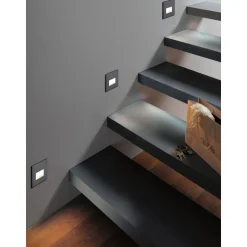 Upotettava LED-seinävalaisin Paulmann Edge Quadro, 80x80mm, 1.2W, 50lm, 2700K, mattavalkoinen