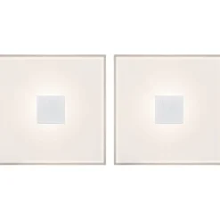 Upotettava LED-seinävalaisinsarja Paulmann LumiTiles, 2 valaisinta, IP44, 10x10cm, 2700K, himmennettävä, valkoinen