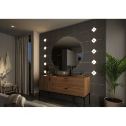 Upotettava LED-seinävalaisinsarja Paulmann LumiTiles, 5 valaisinta, IP44, 10x10cm, 2700K, himmennettävä, valkoinen