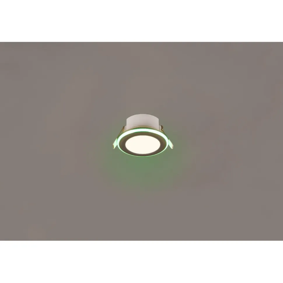 Upotettava LED Trio Argus, mattavalkoinen, RGB