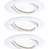 Upotettava LED-valaisin Paulmann Base Coin, 3kpl, Ø90mm, 5W, 370lm, 3000K, valkoinen