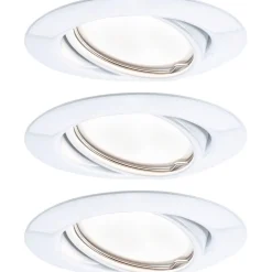Upotettava LED-valaisin Paulmann Base Coin, 3kpl, Ø90mm, 5W, 370lm, 3000K, valkoinen