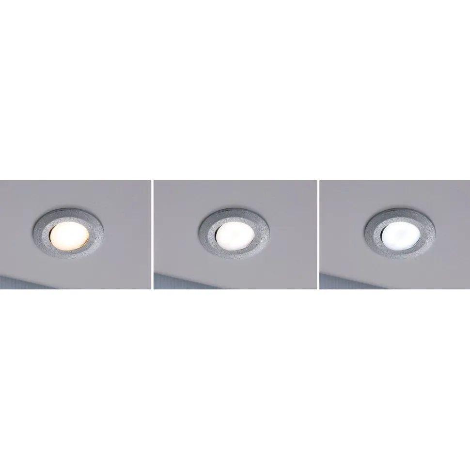 Upotettava LED-valaisin Paulmann Calla, 3kpl, IP65, Ø90mm, 5W, 400lm, säädettävä värilämpötilä, mattakromi