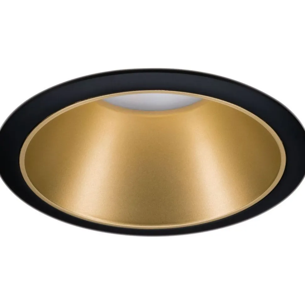 Upotettava LED-valaisin Paulmann Cole Coin, IP44, Ø88mm, 6W, 470lm, 2700K, himmennettävä, valkoinen/kulta