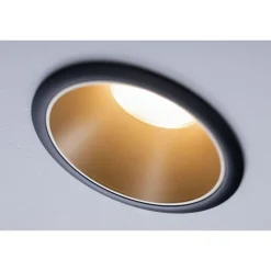 Upotettava LED-valaisin Paulmann Cole Coin, IP44, Ø88mm, 6W, 470lm, 2700K, himmennettävä, valkoinen/kulta