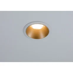 Upotettava LED-valaisin Paulmann Cole Coin, IP44, Ø88mm, 6W, 470lm, 2700K, himmennettävä, valkoinen/kulta