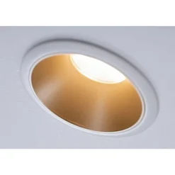 Upotettava LED-valaisin Paulmann Cole Coin, IP44, Ø88mm, 6W, 470lm, 2700K, himmennettävä, valkoinen/kulta
