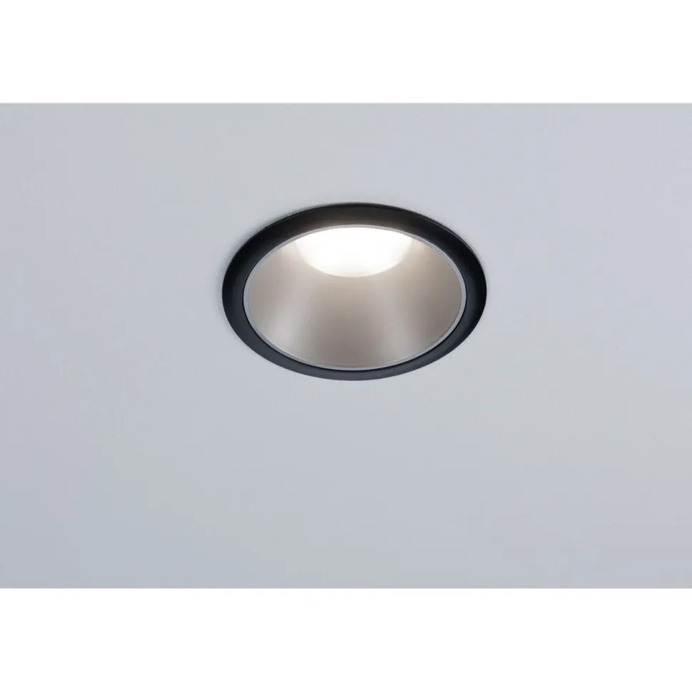 Upotettava LED-valaisin Paulmann Cole Coin, IP44, Ø88mm, 6W, 470lm, 2700K, himmennettävä, valkoinen/kulta
