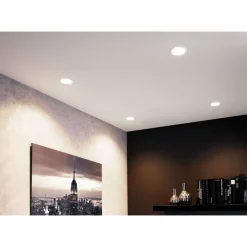 Upotettava LED-valaisin Paulmann Cole Coin, IP44, Ø88mm, 6W, 470lm, 2700K, himmennettävä, valkoinen/kulta