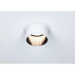 Upotettava LED-valaisin Paulmann Gil Coin, IP44, Ø68mm, 6W, 470lm, 2700K, himmennettävä, valkoinen/musta
