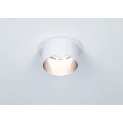 Upotettava LED-valaisin Paulmann Gil Coin, IP44, Ø68mm, 6W, 470lm, 2700K, himmennettävä, valkoinen/musta