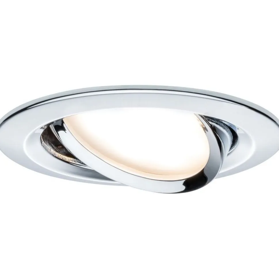 Upotettava LED-valaisin Paulmann Nova Coin, 3kpl, 84x84mm, 6W, 470lm, 2700K, mattavalkoinen