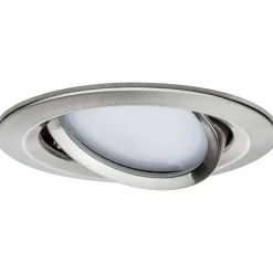 Upotettava LED-valaisin Paulmann Nova Coin, Ø84mm, 6W, 470lm, 2700K, harjattu rauta