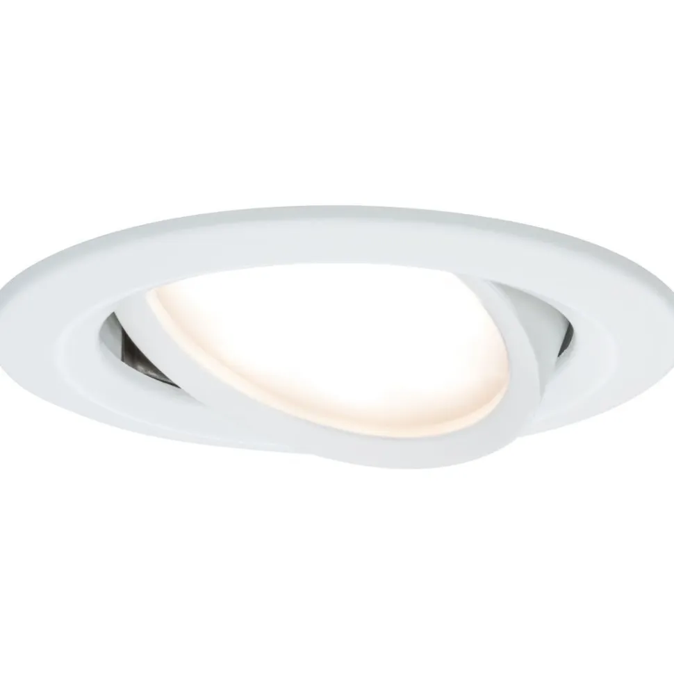 Upotettava LED-valaisin Paulmann Nova Coin, Ø84mm, 6W, 470lm, 2700K, himmennettävä, harjattu rauta
