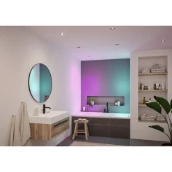 Upotettava LED-valaisin Paulmann Nova Coin, pyöreä, IP44, 78mm, RGBW+, 3x6W, 3x500lm, 230V, alumiini