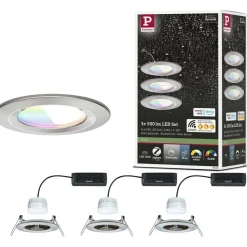 Upotettava LED-valaisin Paulmann Nova Coin, pyöreä, IP44, 78mm, RGBW+, 3x6W, 3x500lm, 230V, alumiini