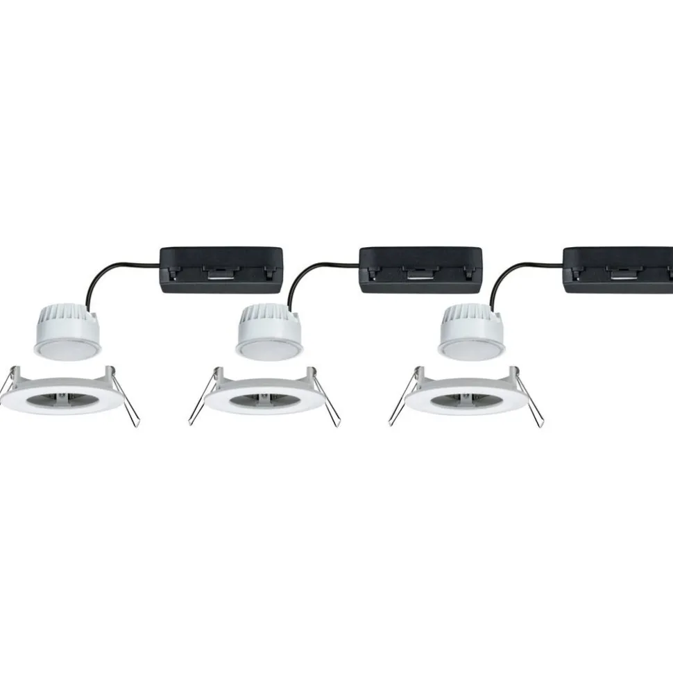 Upotettava LED-valaisin Paulmann Nova Coin, pyöreä, IP44, 78mm, 3x6W, 3x530lm, 230V, säädettävä värilämpötila