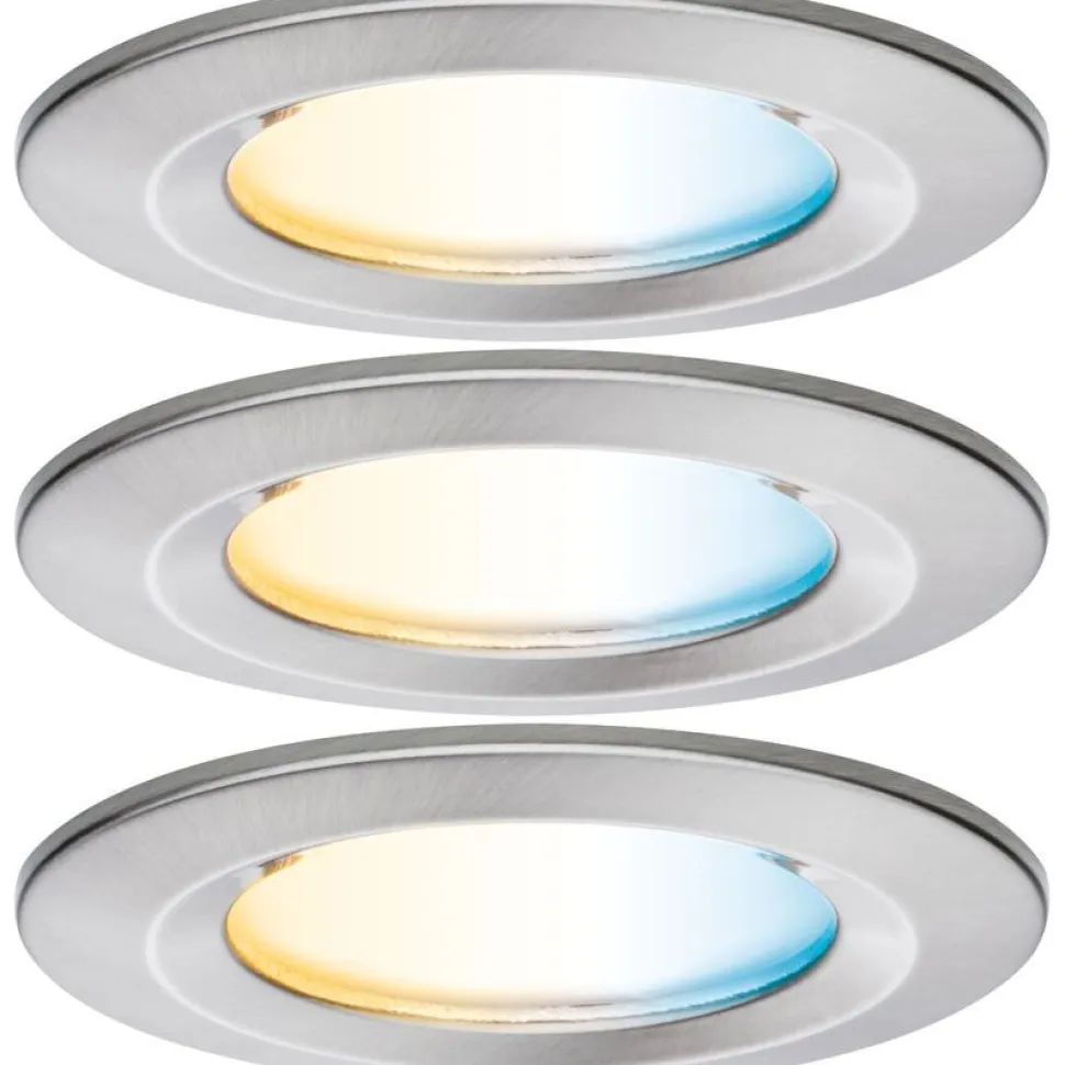 Upotettava LED-valaisin Paulmann Nova Coin, pyöreä, IP44, 78mm, 3x6W, 3x530lm, 230V, säädettävä värilämpötila