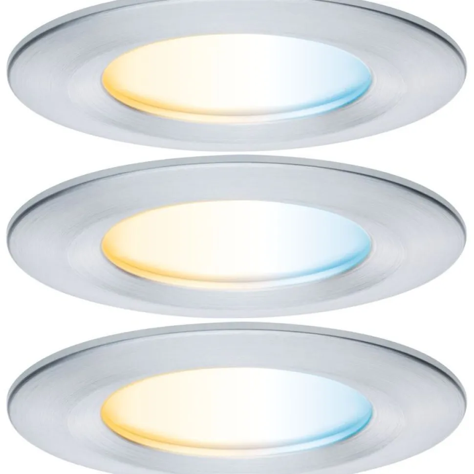 Upotettava LED-valaisin Paulmann Nova Coin, pyöreä, IP44, 78mm, 3x6W, 3x530lm, 230V, säädettävä värilämpötila