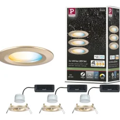 Upotettava LED-valaisin Paulmann Nova Coin, pyöreä, IP44, 78mm, 3x6W, 3x530lm, 230V, säädettävä värilämpötila