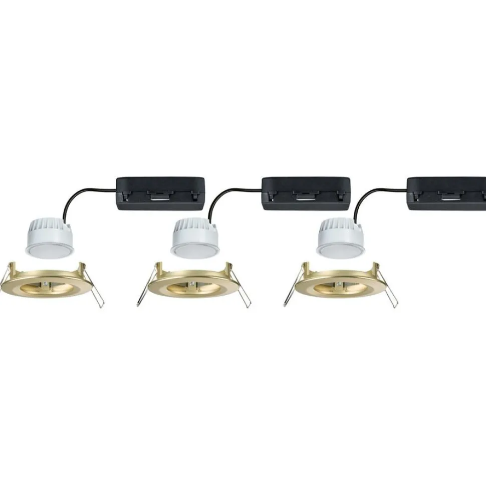Upotettava LED-valaisin Paulmann Nova Coin, pyöreä, IP44, 78mm, 3x6W, 3x530lm, 230V, säädettävä värilämpötila