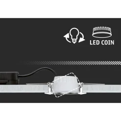 Upotettava LED-valaisin Paulmann Nova Coin, pyöreä, 84mm, 50°, RGBW+, 3x6W, 3x500lm, 230V