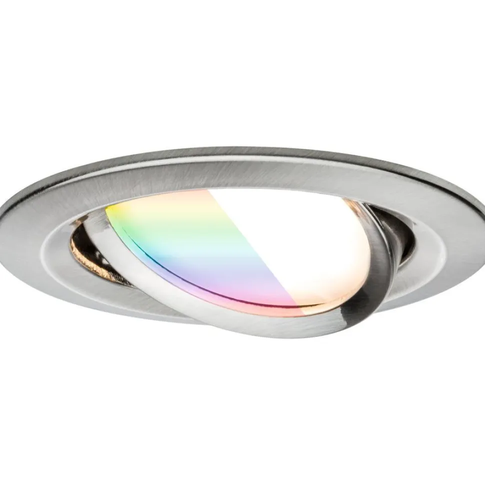 Upotettava LED-valaisin Paulmann Nova Coin, pyöreä, 84mm, 50°, RGBW+, 3x6W, 3x500lm, 230V