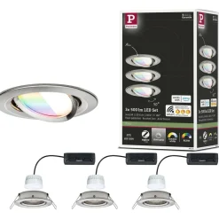 Upotettava LED-valaisin Paulmann Nova Coin, pyöreä, 84mm, 50°, RGBW+, 3x6W, 3x500lm, 230V