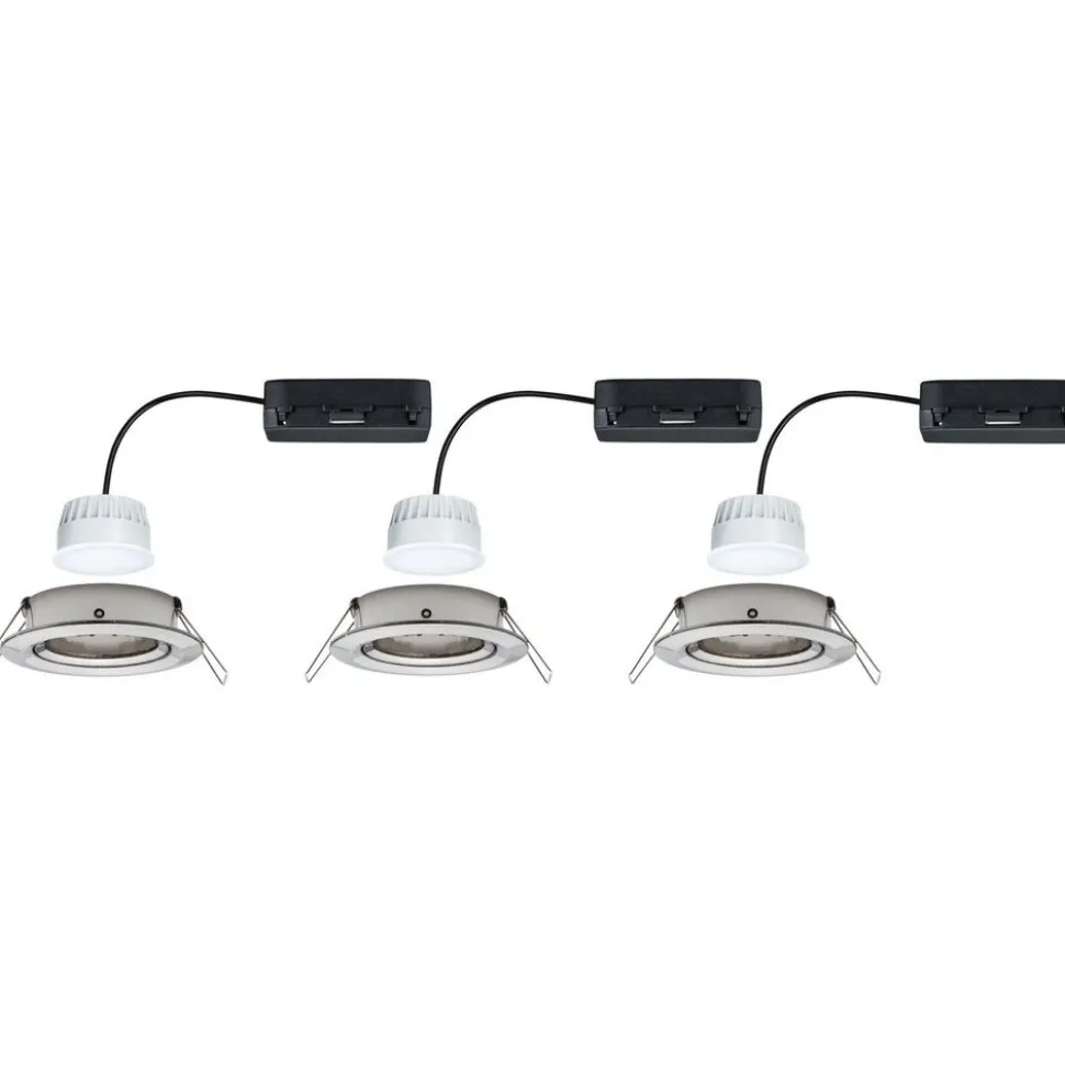 Upotettava LED-valaisin Paulmann Nova Coin, pyöreä, 84mm, 50°, RGBW+, 3x6W, 3x500lm, 230V