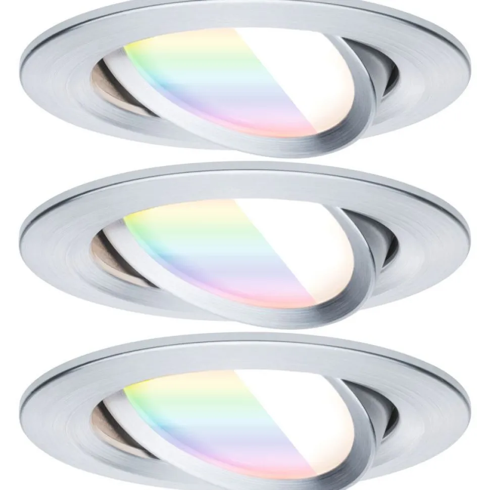 Upotettava LED-valaisin Paulmann Nova Coin, pyöreä, 84mm, 50°, RGBW+, 3x6W, 3x500lm, 230V