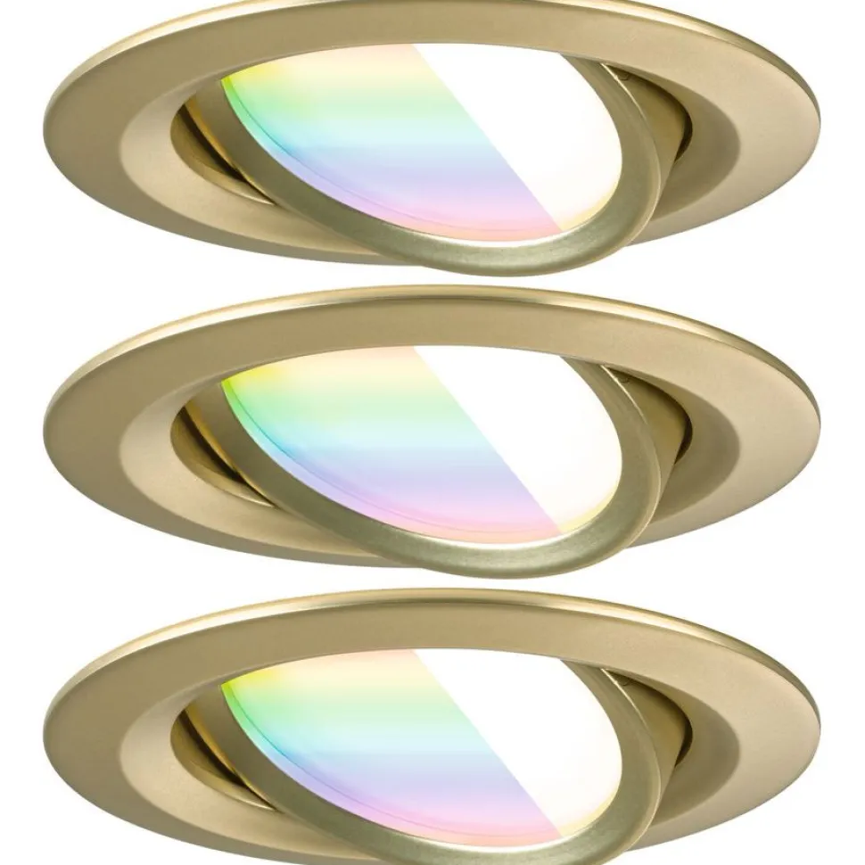 Upotettava LED-valaisin Paulmann Nova Coin, pyöreä, 84mm, 50°, RGBW+, 3x6W, 3x500lm, 230V