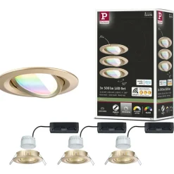 Upotettava LED-valaisin Paulmann Nova Coin, pyöreä, 84mm, 50°, RGBW+, 3x6W, 3x500lm, 230V