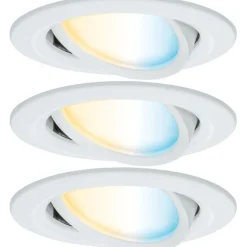 Upotettava LED-valaisin Paulmann Nova Coin, pyöreä, 84mm, 50°, säädettävä värilämpötila, 3x6W, 3x500lm, 230V, alumiini