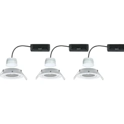 Upotettava LED-valaisin Paulmann Nova Coin, pyöreä, 84mm, 50°, säädettävä värilämpötila, 3x6W, 3x500lm, 230V, alumiini