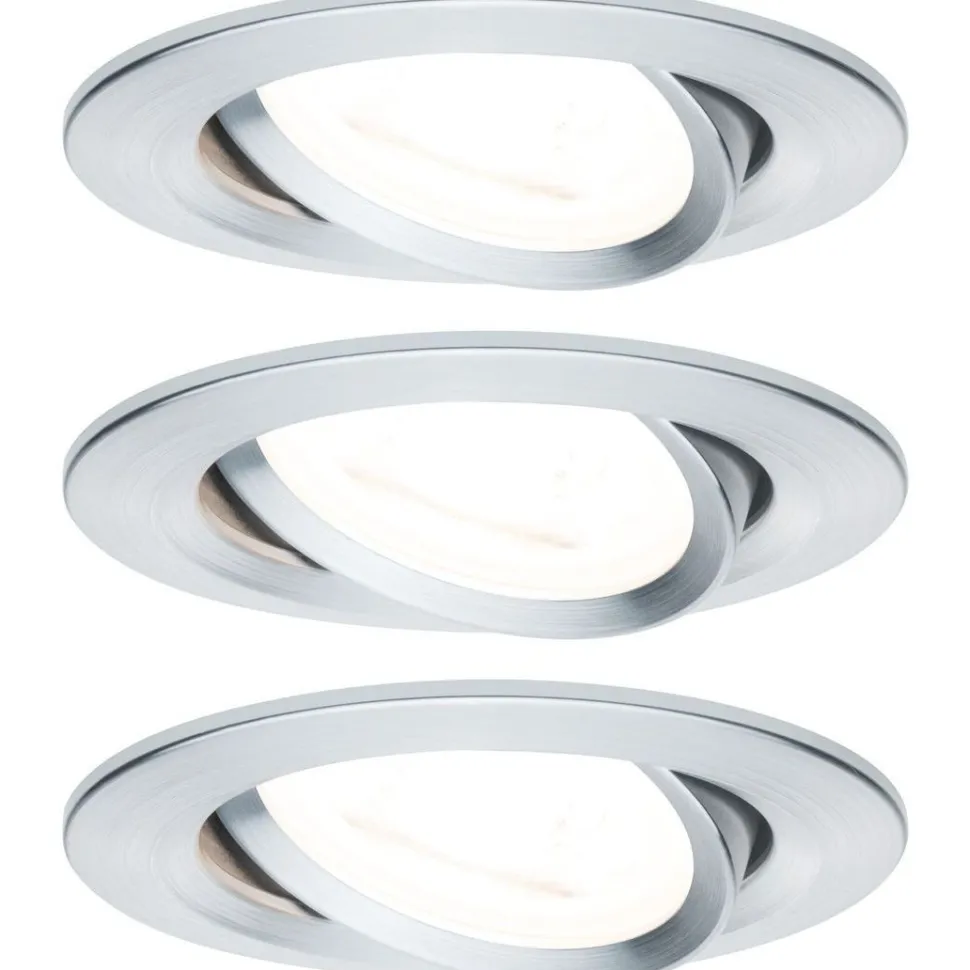 Upotettava LED-valaisin Paulmann Nova, 3kpl, Ø84mm, GU10, 6.5W, 460lm, 2700K, himmennettävä, mattavalkoinen