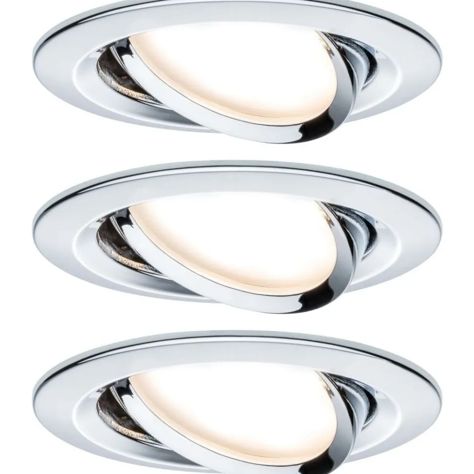 Upotettava LED-valaisin Paulmann Nova, 3kpl, Ø84mm, GU10, 6.5W, 460lm, 2700K, himmennettävä, mattavalkoinen