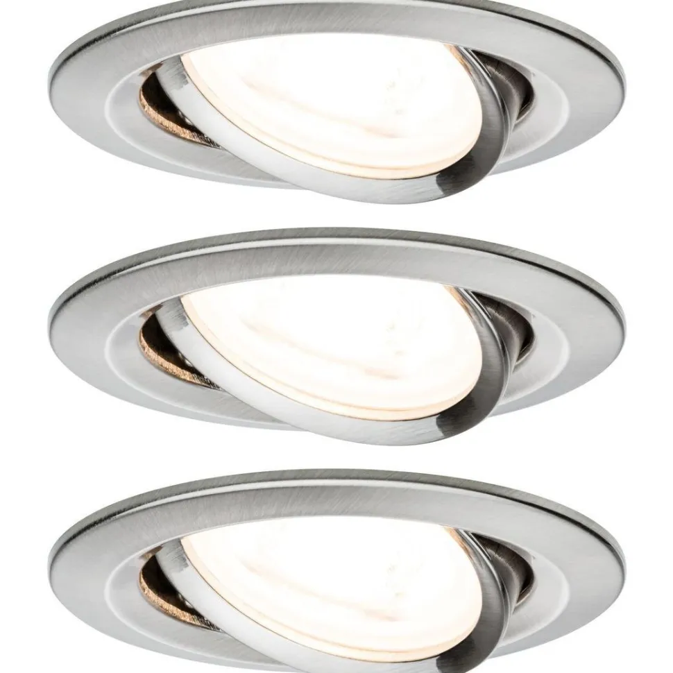 Upotettava LED-valaisin Paulmann Nova, 3kpl, Ø84mm, GU10, 6.5W, 460lm, 2700K, mattavalkoinen
