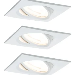 Upotettava LED-valaisin Paulmann Nova, 3kpl, 84x84mm, GU10, 6.5W, 460lm, 2700K, himmennettävä, mattavalkoinen