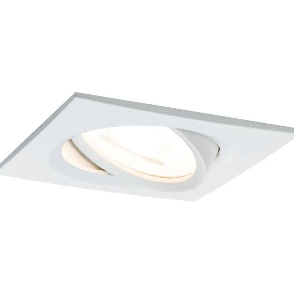 Upotettava LED-valaisin Paulmann Nova, 3kpl, 84x84mm, GU10, 6.5W, 460lm, 2700K, himmennettävä, mattavalkoinen