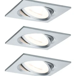 Upotettava LED-valaisin Paulmann Nova, 3kpl, 84x84mm, GU10, 6.5W, 460lm, 2700K, mattavalkoinen
