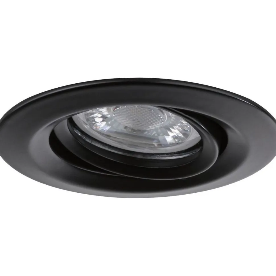 Upotettava LED-valaisin Paulmann Nova Mini Coin, 3kpl, Ø66mm, 4W, 310lm, 2700K, mattamusta