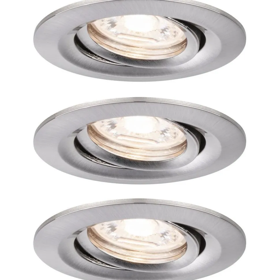 Upotettava LED-valaisin Paulmann Nova Mini Coin, 3kpl, Ø66mm, 4W, 310lm, 2700K, mattavalkoinen