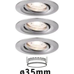 Upotettava LED-valaisin Paulmann Nova Mini Coin, 3kpl, Ø66mm, 4W, 310lm, 2700K, mattavalkoinen