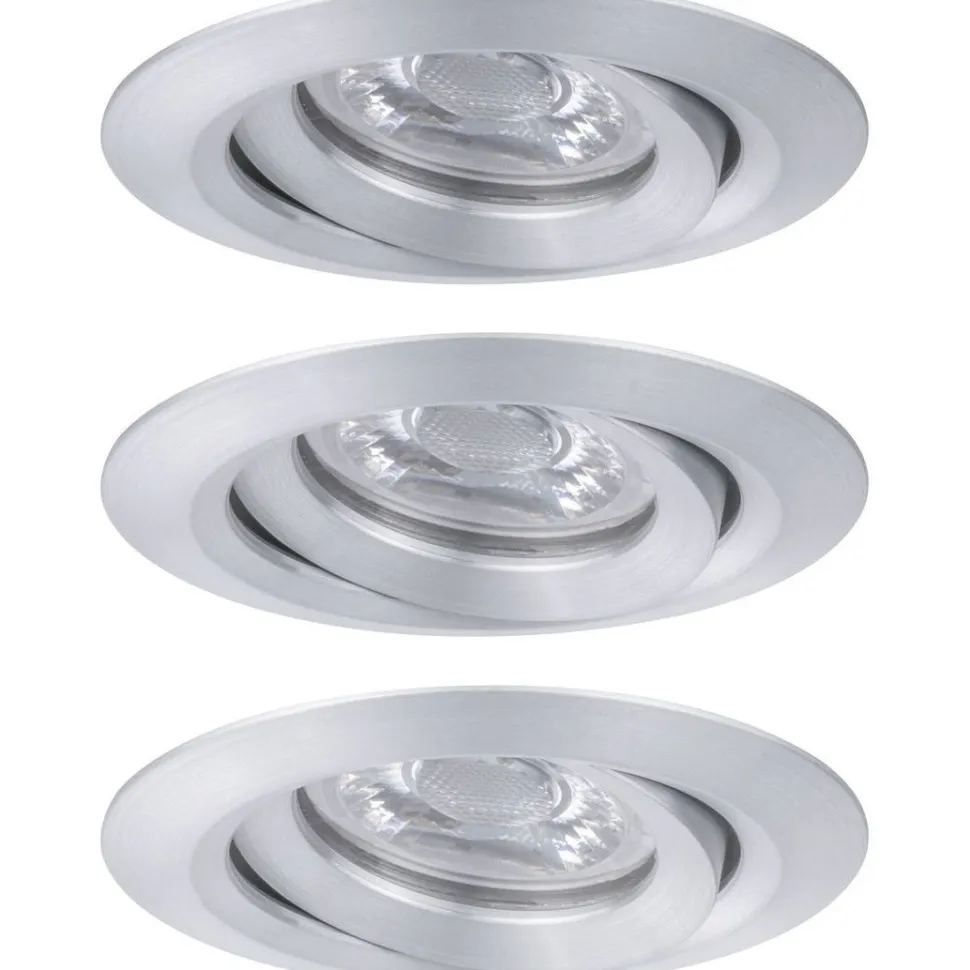 Upotettava LED-valaisin Paulmann Nova Mini Coin, 3kpl, Ø66mm, 4W, 310lm, 2700K, mattavalkoinen