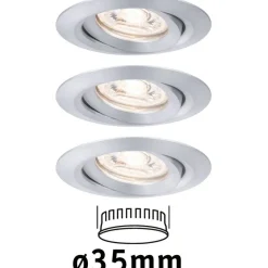 Upotettava LED-valaisin Paulmann Nova Mini Coin, 3kpl, Ø66mm, 4W, 310lm, 2700K, mattavalkoinen