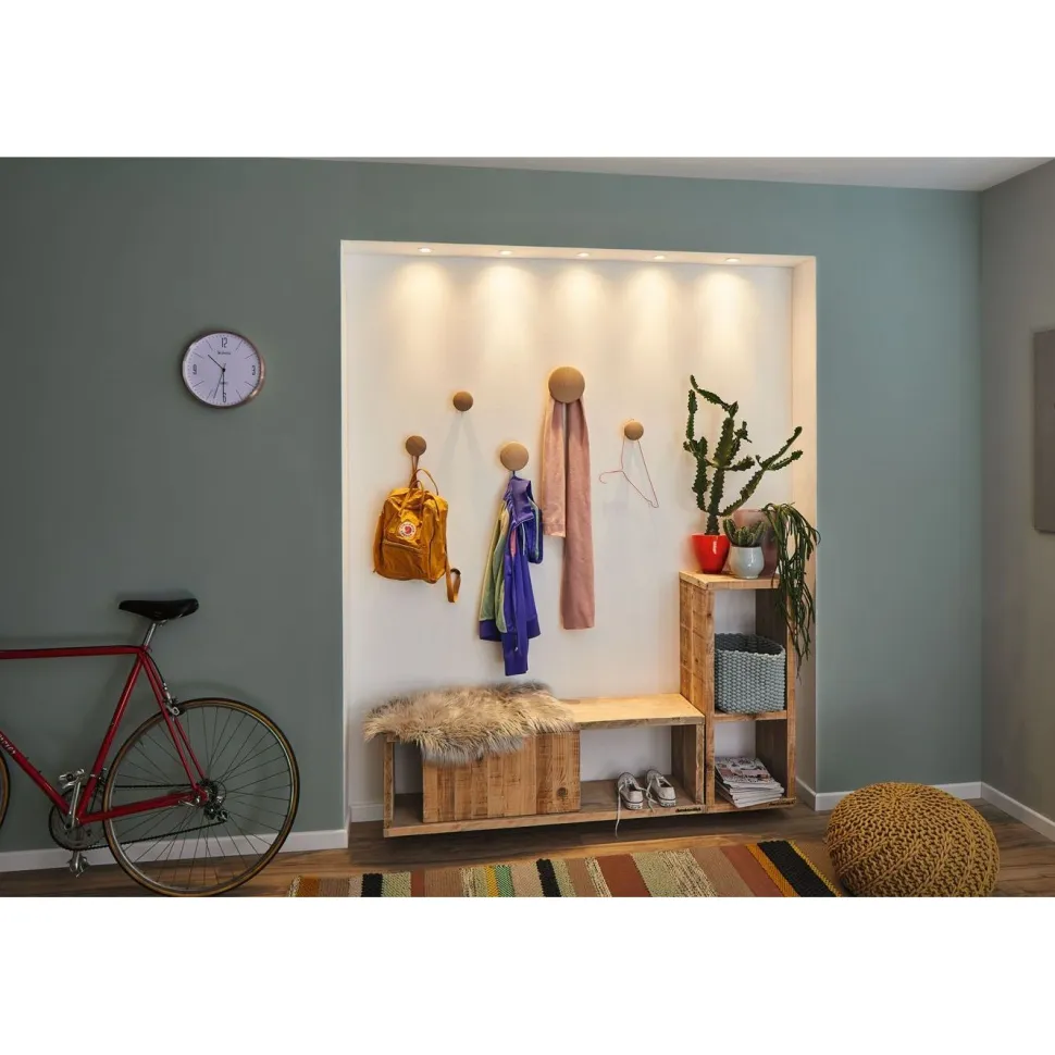 Upotettava LED-valaisin Paulmann Nova Mini Coin, 3kpl, Ø66mm, 4W, 310lm, 2700K, mattavalkoinen